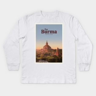 Visit Burma Kids Long Sleeve T-Shirt